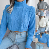 Fongt Shooting 2025 Autumn And Winter Fashion Mahjong Long Sleeve High-Neck Short-Sleeved Sweater Women's Clothing