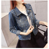 Fongt 2024 Add Fat Plus Size Denim Coat Female Fat Sister Korean Version Show Thin Jacket Fat MM Short Loose Jacket-Outfit