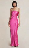 Satin Tube Maxi Dress-Outfit