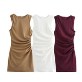 Fongt Autumn Fashion Single Three-Color Knitted Folding Dress Women's Dress B88772