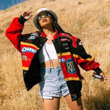women's jacket spring 2022 Oversized Woman Baseball Women's spring Jacket Long Sleeve Bomber Jackets Letter Print Casual