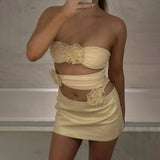 Summer New Women's Fashion Fashion Flowers Sexy Halter Neck Backless Hollow Slim Bodysuit Tight Jumpsuit Shorts Vestidos-Outfit