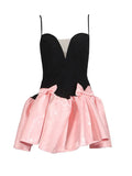 Temperament Dress Woman 2025 Spring New Fashion Sweet Wind And Bow Splicing Design-Sensitive Sling