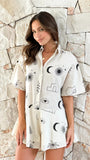 Fongt Summer New Hot Style Casual Simple Wide Leg Casual Short Jumpsuit-88192-Outfit