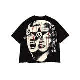 Men's T-Shirts Oversized Graphics Gothic Harajuku Short-Sleeved Men's T-Shirts Y2k Top Friends-Outfit