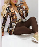 2023 Women's Pant Sets Formal Business Double Breasted Blazers Jacket Pants 2 Piece Set Solid Elegant Ladies Pant Suits
