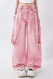Soft Girl Double Belted Baggy