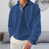 Fongt Explosion Autumn Long Sleeve V-Neck Men's Clips Loose Wear Men's