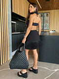 Blouse Skirt Two-Piece Split Swimsuit Women 2025 New Solid