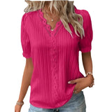 Fongt Summer New Holiday Fashion Hollow Short-Sleeved Women's