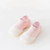 Spring Leopard Soft Bottom Non-Slip Floor Socks Solid Color Toddler Girl Boy Shoes With Transparent Rubber Soles Kid