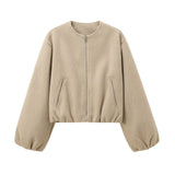 Fongt And Autumn 2025 Fashion New Soft Bomber Jacket Women's M56867