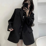 Fongt Spring And Autumn Black Small Suit Jacket Female Korean Version Of The British Wind Web Red Design Sense Of Women's Suit Women's Temperament-Outfit