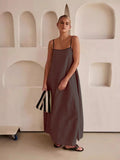 Fongt Bump Cotton Leprosy Sling Dress 2025 Spring And Summer New
