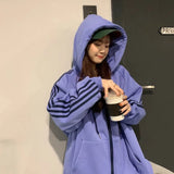 Sweatshirt Women Fashion Long Sleeve Zip Up Hoodies Oversized Printed Thick Jacket Female Clothing Harajuku Pullover
