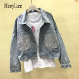 Denim Jacket Women Autumn Coat Ripped oversized Outerwear Coats Windbreaker Boyfriend Female Jeans Jacket Plus