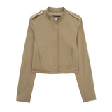 Spring Style Vertical Collar Short Style Jacket 4661717 Wide Pleated Skirt 3067404-Outfit