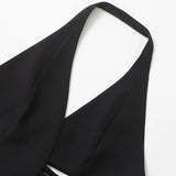 Fongt Homemade New Women's Classic Open Design Hanging Neck Blouse 2926620