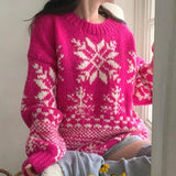 Jacquard Christmas Sweater-Outfit