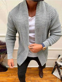 Fongt Men's Fashion Men's Casual Long Sleeve Lapel Knit Sweater Men's