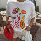 Fruit Wine Printed Graphic Tee-Outfit
