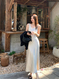 Fongt Xixi 13 Lines 2025 Spring And Summer New French Retro Round-Neck Temperament Sling Dress 88167