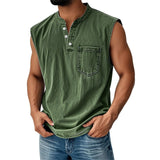Fongt Explosion Sleeveless T-Shirt Young Men's Casual Trend Open The Door Wisht Shirt