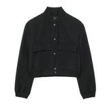 Fongt Women's New Large Pocket Bomber Jacket In Spring