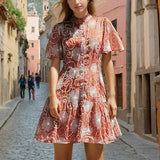 Fongt Temperament Dress Women 2025 Summer New Fashion Temperament Fresh Style Printing High-End A-Word