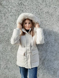 2023 Oversized Cotton Padded Jacket Parka Big Fur Collar Winter Down Jacket Women Thick Warm Parkas Female