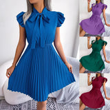 Wind Shooting 2025 Spring And Summer Temperament Tice With Waist Swing 100 Folded Skirt Women's