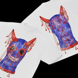 T-Shirt Men's Hip Hop Animation Exaggerated Printed T-Shirt Super Big Goth Harajuku Street Clothing Casual Top-Outfit
