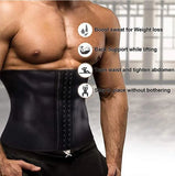 Men's Popular Style Three-Breasted Plastic Belt Neoprene Fitness Sweating Back Support Belt-Outfit