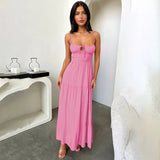 Fongt Sling Strip A Swing Holiday Style Dress 2024 New Temperament Strap To The Waist