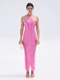 Long Skirt V-neck Nightclub Evening Party Women's