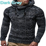 Fongt And Winter New Hot Style Man Slim High Collar Hooded Head Large Size Knit Sweater