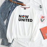 Hoodies Sweatshirt Unisex Crewneck NOW UNITED Letter