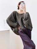 Fongt Spring Three House Folding Loose Pure Color Top Loose Folding Top Loose Folding Top Sense