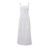 Fongt Summer New Women's Holiday Style Fashion Square Collar French Temperament Slim Halter