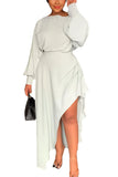 Independent Station Autumn And Winter Fashionable Solid Color Long-Sleeved Dress Women's Spot-Outfit