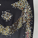 Fongt New Star Fashion Heavy Industry Embroidered Squin Blouse Fish Tail Half Skirt Set Two Sets