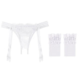 Fongt Black Garter Garter Thighs Brocing Trom Flirt Ultra-Thin Over Knee White Stockings Uniform Seduction Garter
