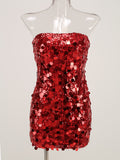 High-End Women's New Sexy Smear Squin Dress High-End Temperament Ass Dress Evening Dress