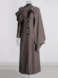 Fongt The Autumn Of 2025, The New Design-Sensitive Scarf Shawl Slimmed-Up Women's Wind Coat