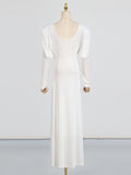 Fongt Design Dress Women 2025 Spring And Autumn New Folded Kinesi Advanced Long Sleeve Long