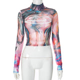 Fongt Has K24TP3972024 Autumn New Fashion To Wear Hot Girl Short Print