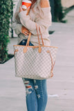 Tote Handbag with Clutch Wallet 703-0-Outfit