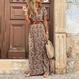 V-neck Belted Boho Party