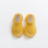 Spring Leopard Soft Bottom Non-Slip Floor Socks Solid Color Toddler Girl Boy Shoes With Transparent Rubber Soles Kid