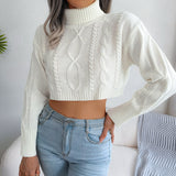 Fongt Shooting 2025 Autumn And Winter Fashion Mahjong Long Sleeve High-Neck Short-Sleeved Sweater Women's Clothing